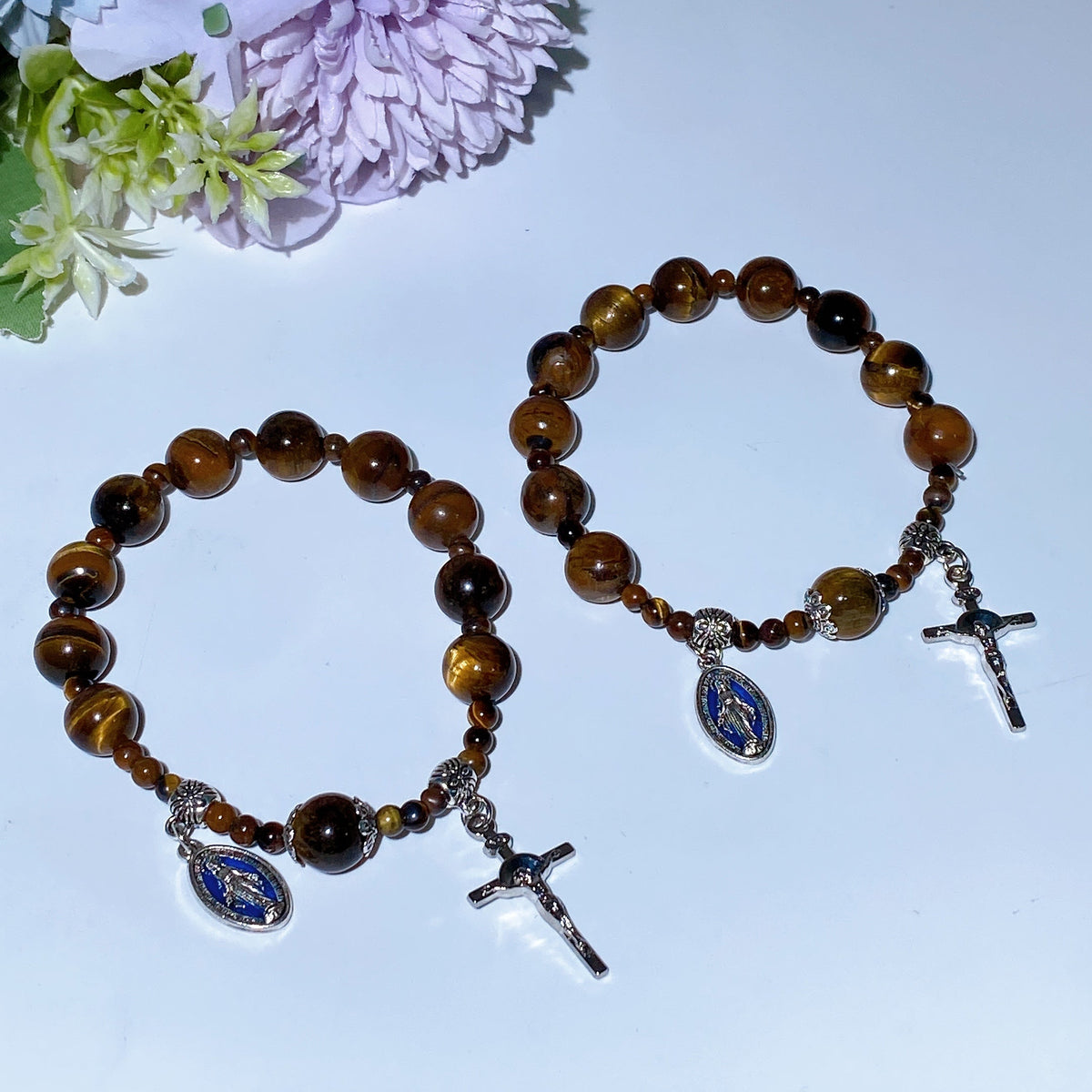 Bracelet en Œil de Tigre Naturel – Équilibre & Assurance – Perles 8 mm