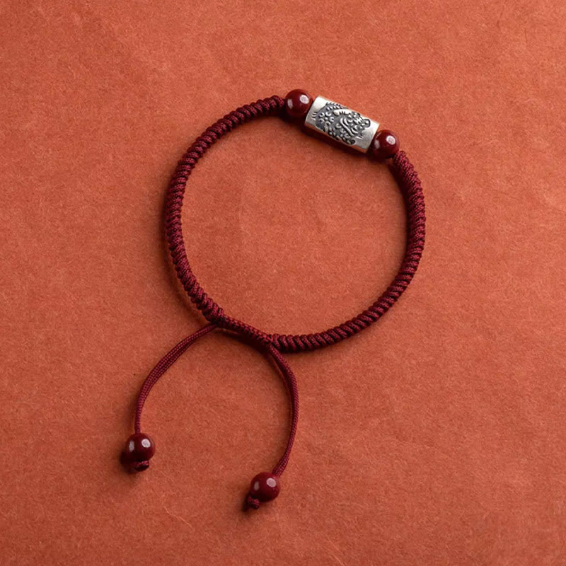 Bracelet de Protection Zodiaque Chinois en Argent Sterling 925 & Fil Rouge (Ajustable)