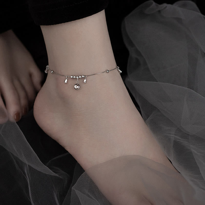 Bracelet de Cheville Clochette de Protection en Argent Sterling 925 – Bijou Spirituel Unisexe