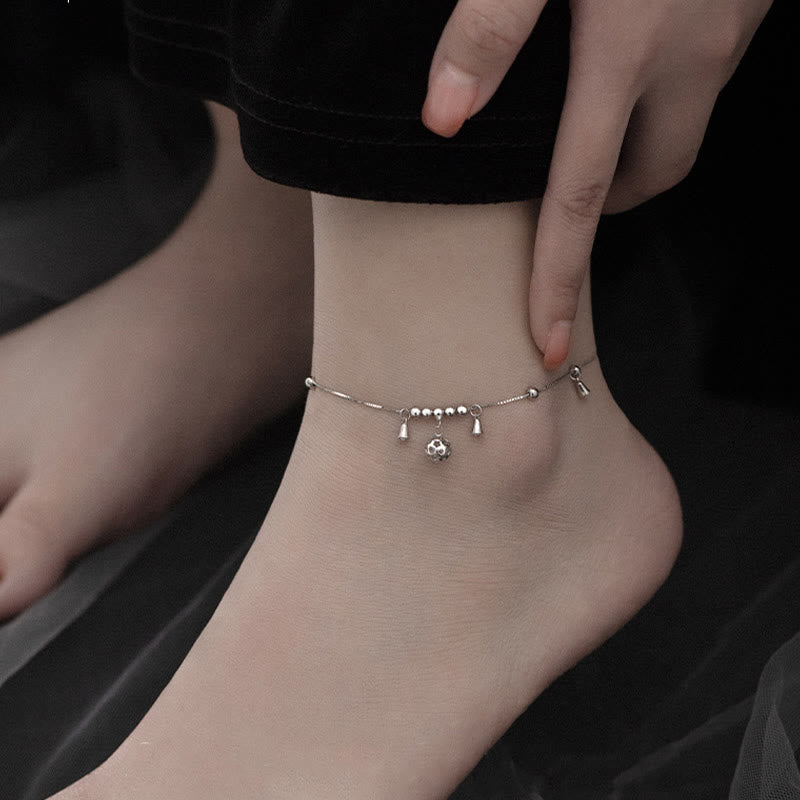 Bracelet de Cheville Clochette de Protection en Argent Sterling 925 – Bijou Spirituel Unisexe