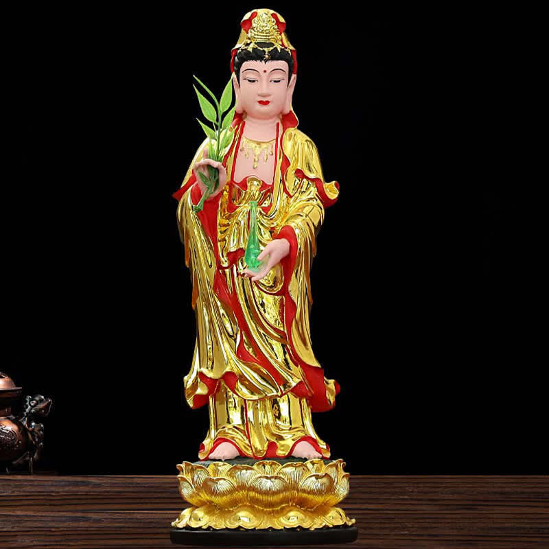 Figurine de Bodhisattva Avalokitesvara de Chenrezig Statue en résine Harmony Décoration de la maison