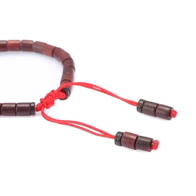 Bracelet Tibétain Bois en Santal Rouge