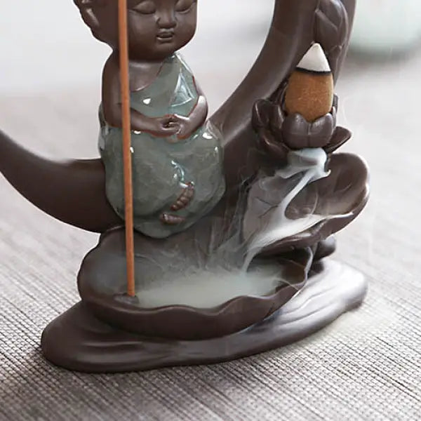 Brûleur d’Encens Bouddha Lunaire à Refoulement