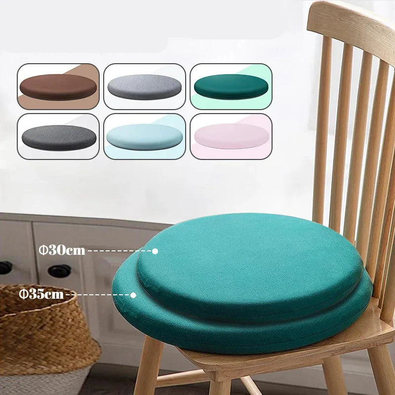 Coussin de Chaise Rond Japonais en Coton & Mousse à Mémoire de Forme – 30 / 35 cm