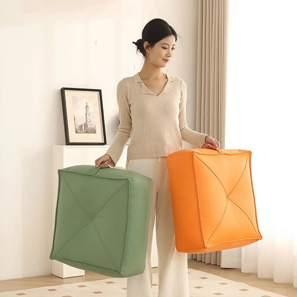 Coussin de Sol Japonais Carré en Cuir PU & Particules EPS – 40 × 40 × 15 cm