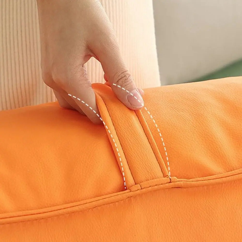 Coussin de Sol Japonais Carré en Cuir PU & Particules EPS – 40 × 40 × 15 cm