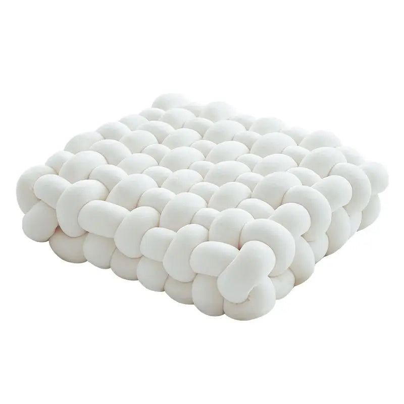 — Coussin de Sol Tressé en Coton 40 × 40 cm | Confort Douillet & Style Moderne
