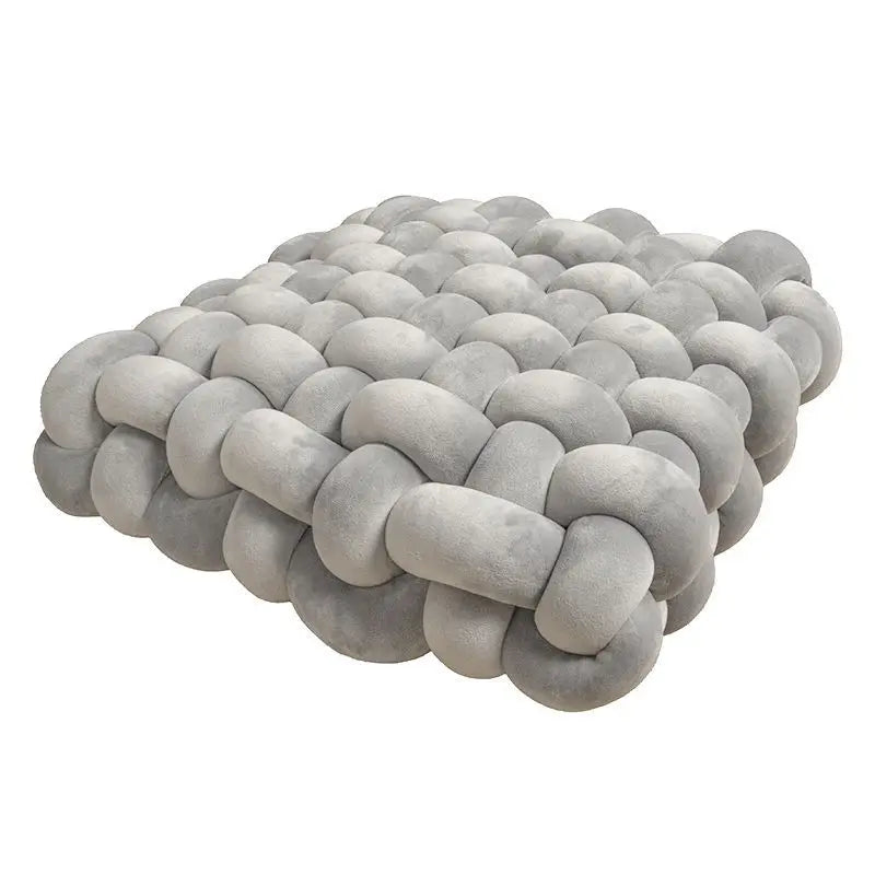 — Coussin de Sol Tressé en Coton 40 × 40 cm | Confort Douillet & Style Moderne