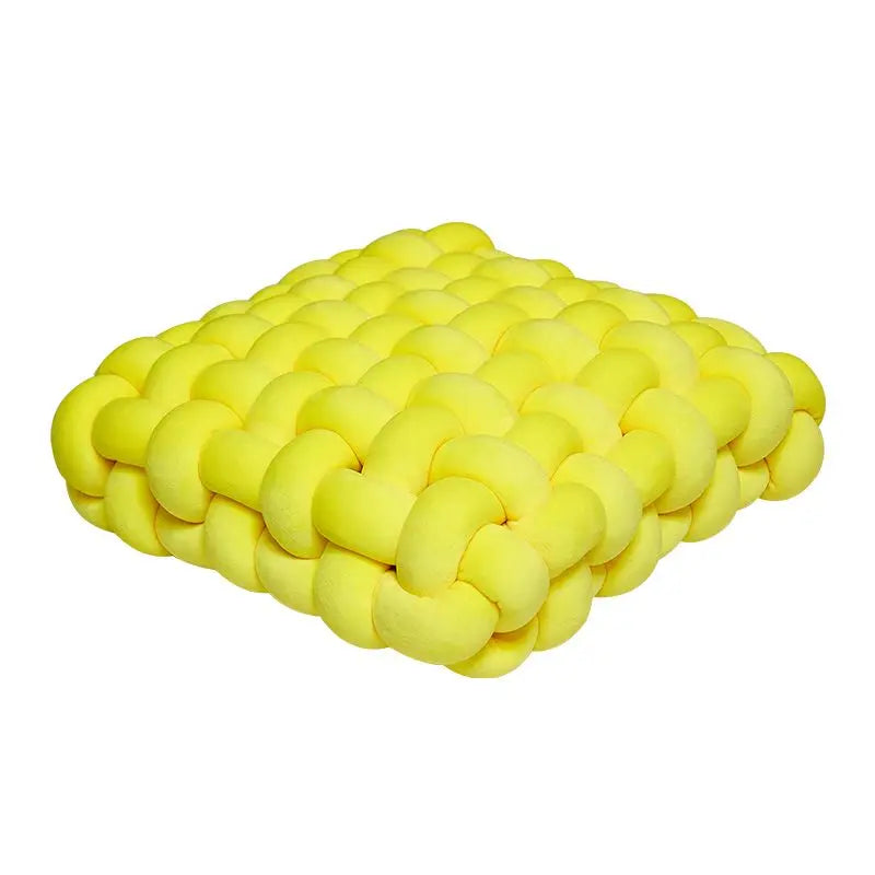 — Coussin de Sol Tressé en Coton 40 × 40 cm | Confort Douillet & Style Moderne