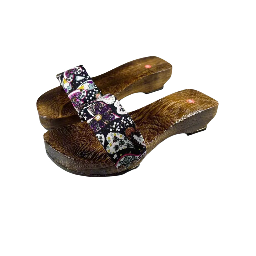 Sabot Geta Japonais en Bois & Coton