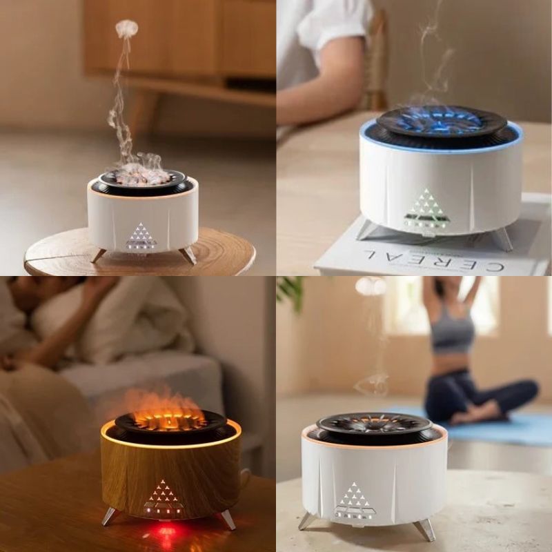 Diffuseur d’Huiles Essentielles “Nuage Magique” – Brumisateur Ultrasonique Aromathérapie & Ambiance Zen