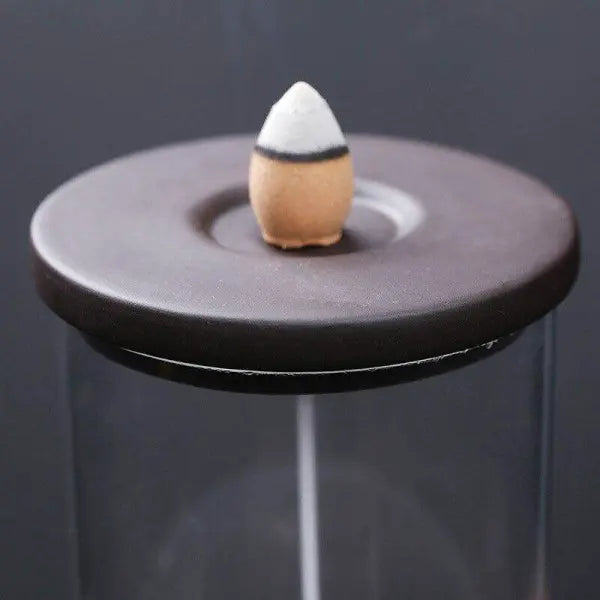 Porte-Encens Bouddhiste Cascade avec Cloche Protectrice