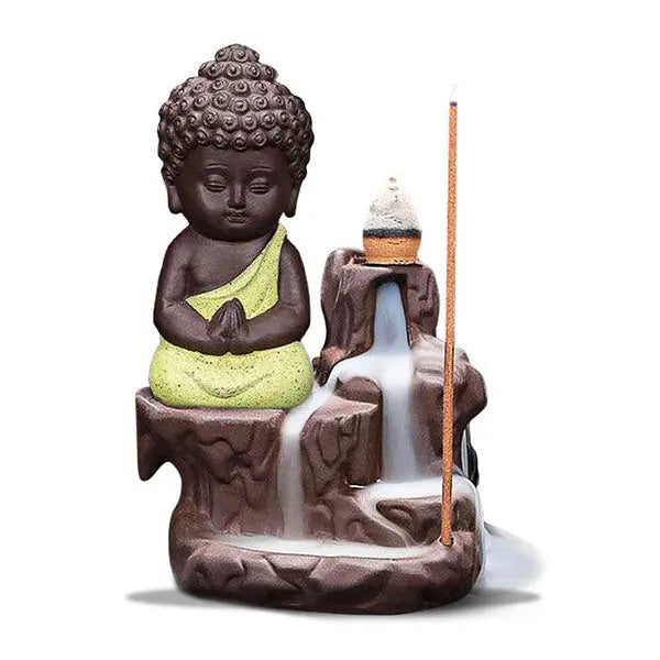 Fontaine à Encens Bouddha Méditant à Refoulement