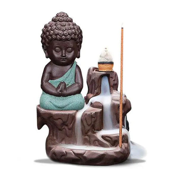 Fontaine à Encens Bouddha Méditant à Refoulement