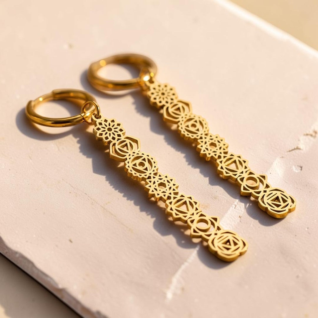 Boucles d'oreilles Symboles des 7 Chakras