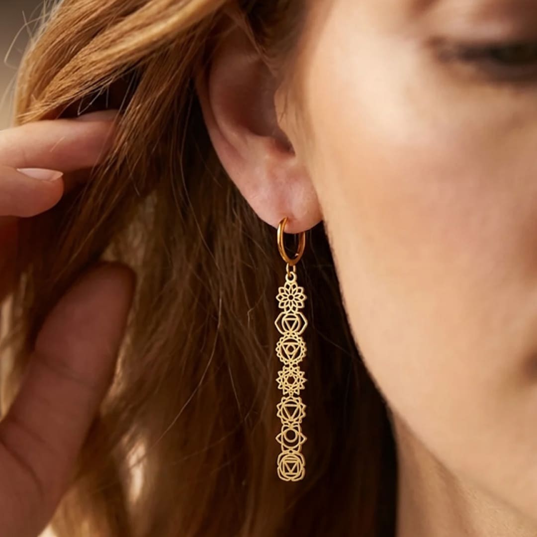 Boucles d'oreilles Symboles des 7 Chakras