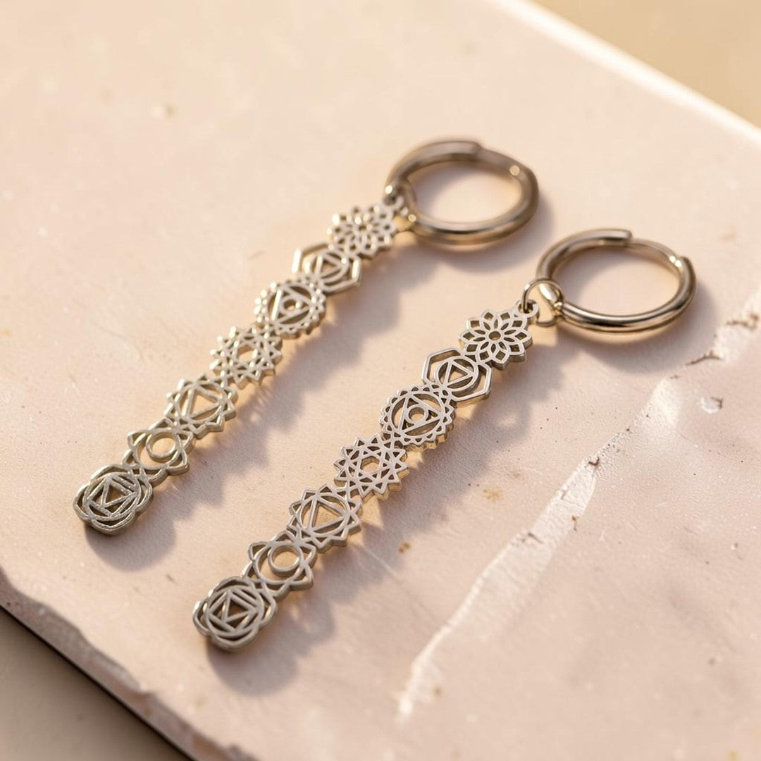 Boucles d'oreilles Symboles des 7 Chakras