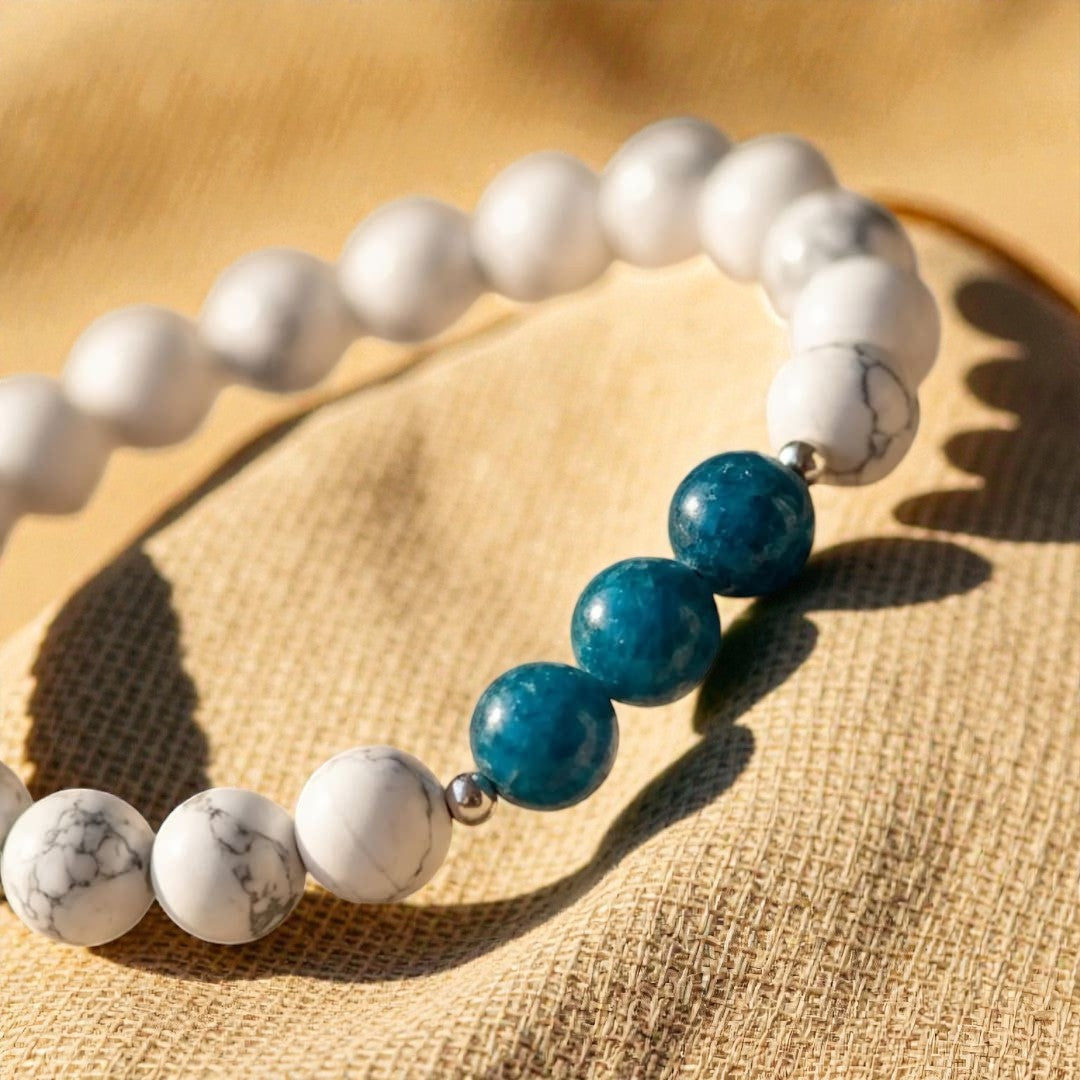 Bracelet Amincissement en Apatite & Howlite