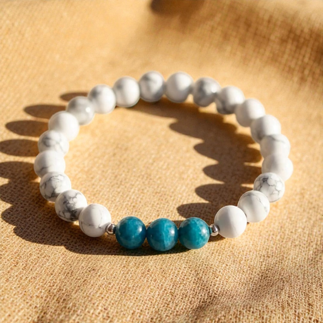 Bracelet Amincissement en Apatite & Howlite