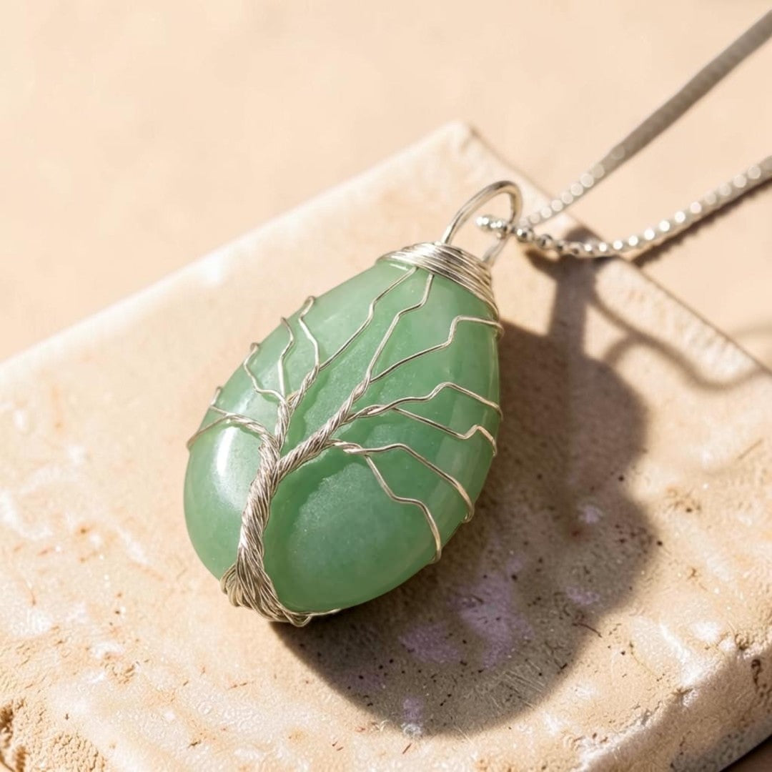 Pendentif Arbre de Guérison en Pierre Naturelle