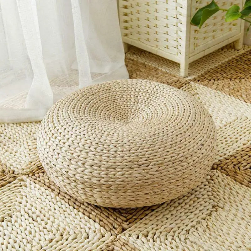 — Coussin Tatami Japonais avec Structure Métallique | Assise Zen Artisanale