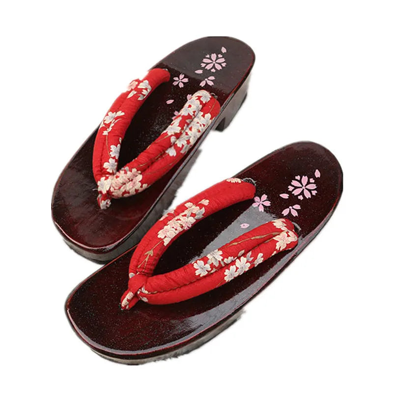 Geta Japonaise Moderne en Bois & Tissu