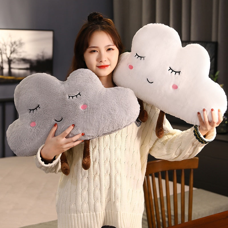 Coussin Nuage Kawaii Japonais en Tissu Doux – 55 × 32 cm
