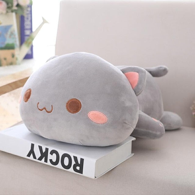 Coussin Chat Kawaii Japonais en Tissu Doux – 65 cm