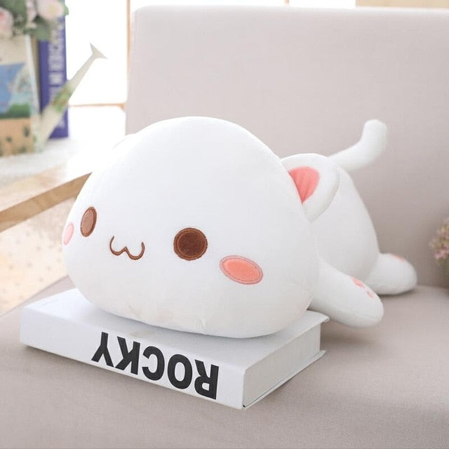 Coussin Chat Kawaii Japonais en Tissu Doux – 65 cm