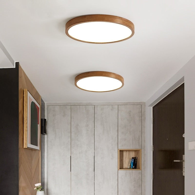 Plafonnier Japonais en Bois