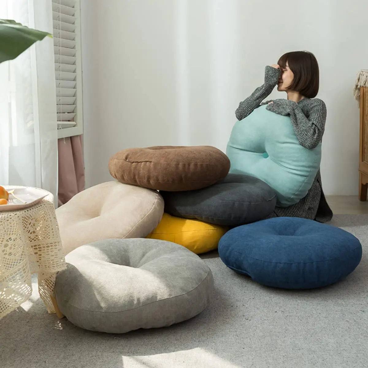 Coussin de Yoga “ZenFlow Asana” – Support Ergonomique 45 cm pour Yoga, Méditation & Stretching