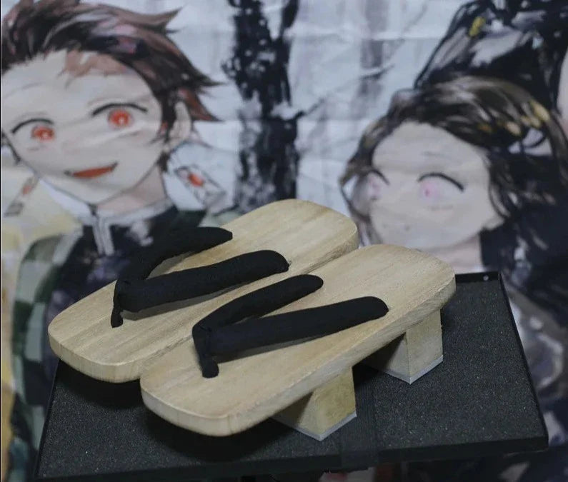 Zori Japonaises Artisanales en Bois & Tissu
