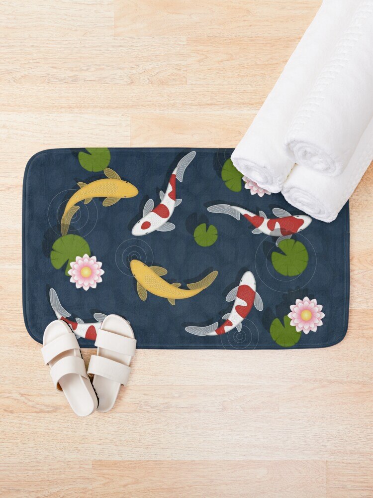 Tapis de Bain Japonais Carpes Koï | Ambiance Zen & Douceur Absorbante