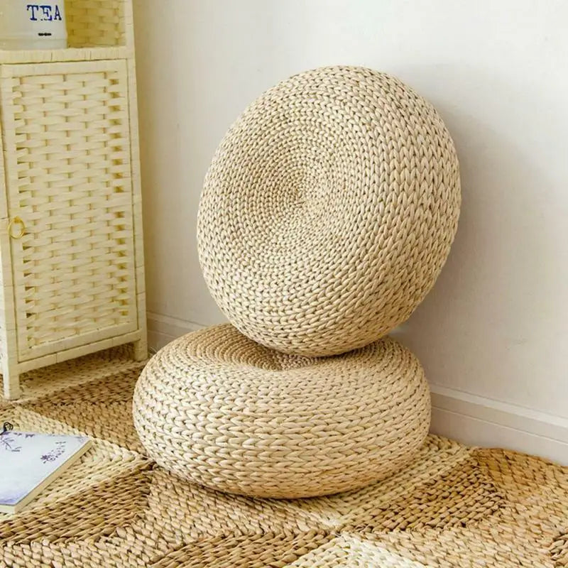 — Coussin Tatami Japonais avec Structure Métallique | Assise Zen Artisanale