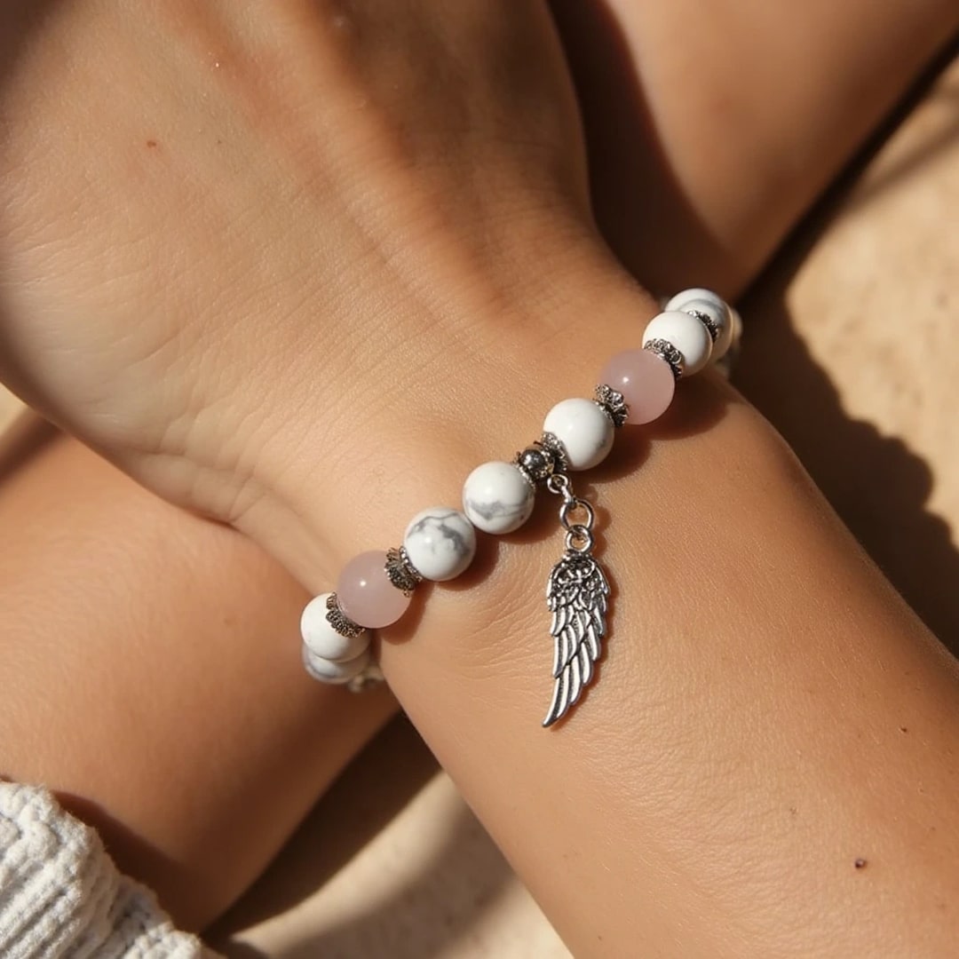 Bracelet Aile d'Ange en Pierres Naturelles