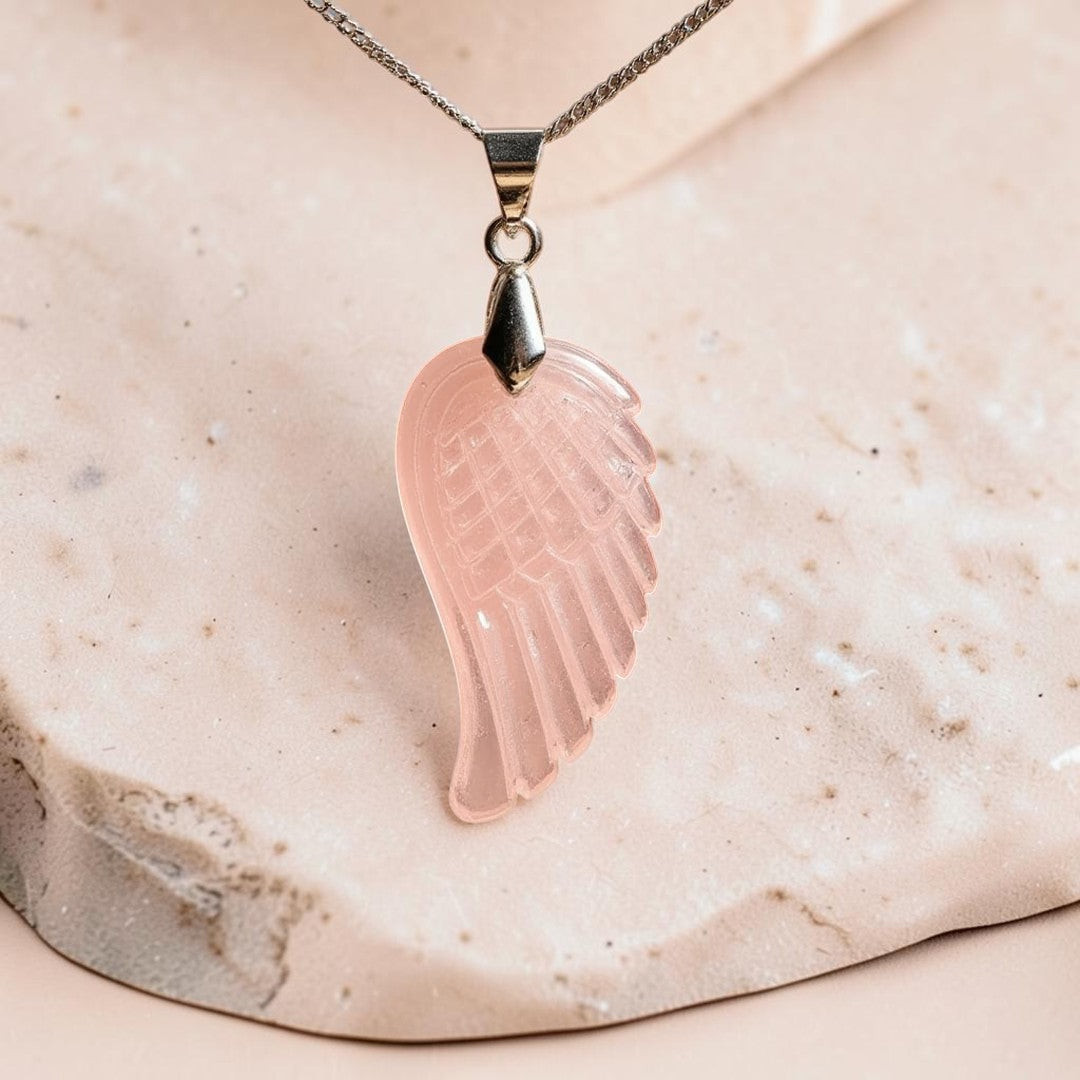 Pendentif Aile d'Ange en Pierre Naturelle