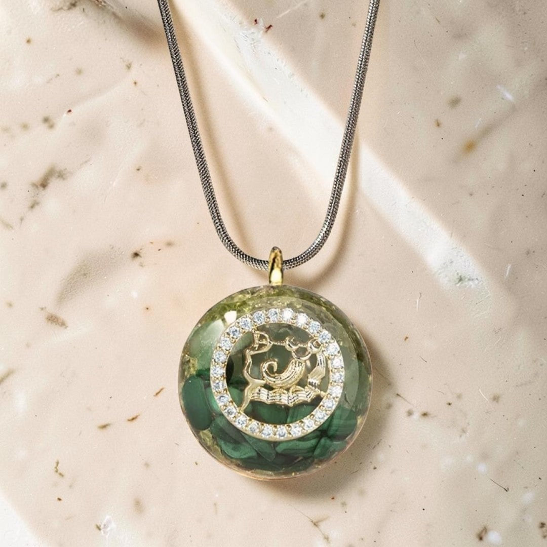 Pendentif Orgonite Signe Astrologique en Pierre Naturelle