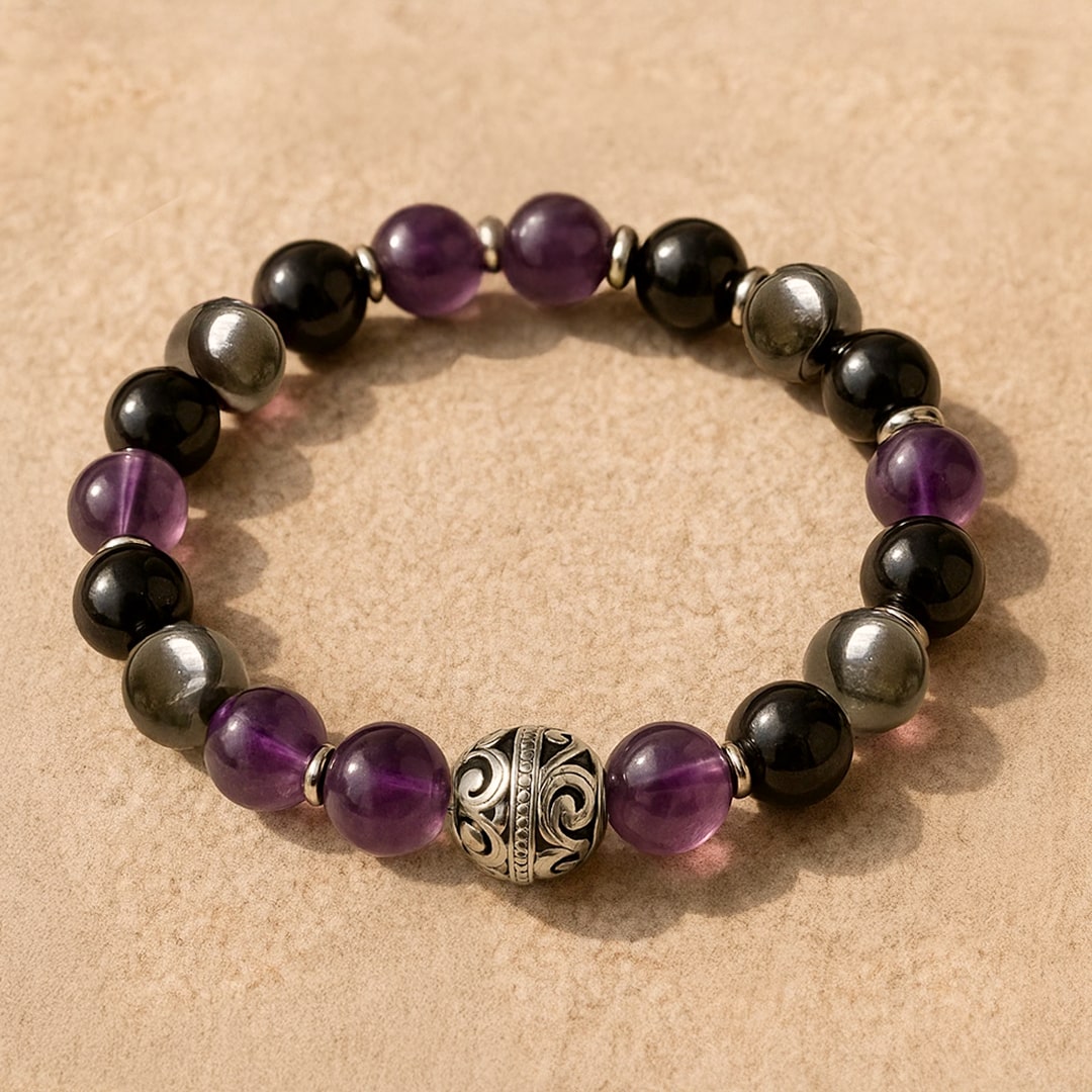 Bracelet Premium Bouclier Émotionnel en Pierres Naturelles