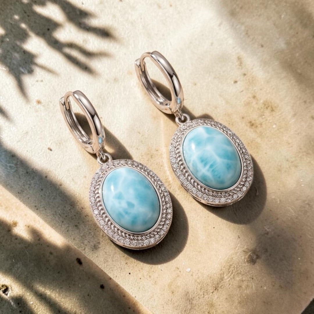 Collier Bleu Tranquillité en Larimar