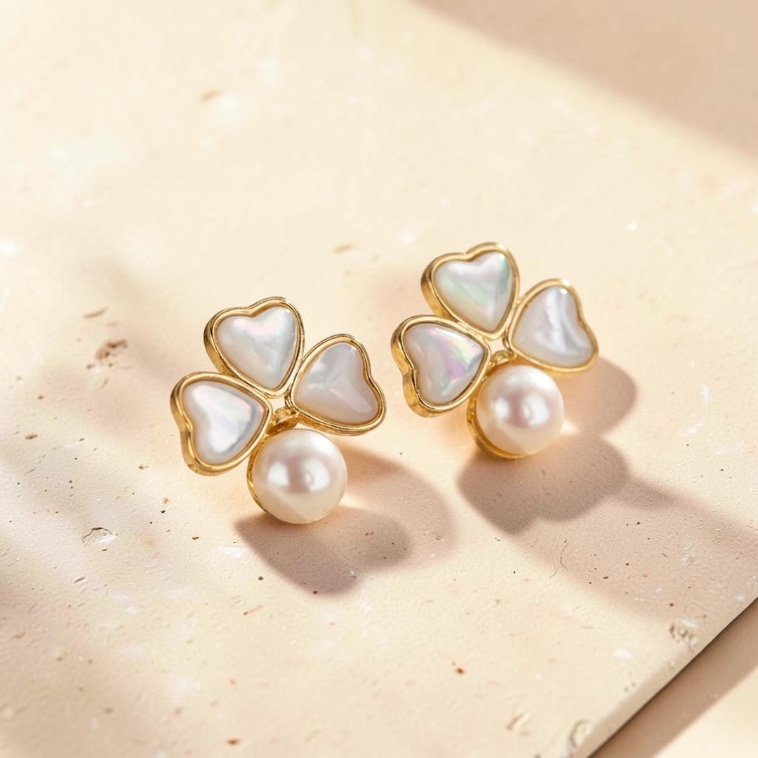 Boucles d’Oreilles Chance Apaisante en Nacre