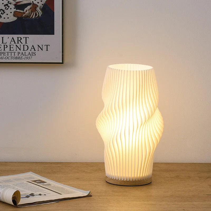 Lampe Japonaise Design Plissé Origami, Lumière Zen Élégante