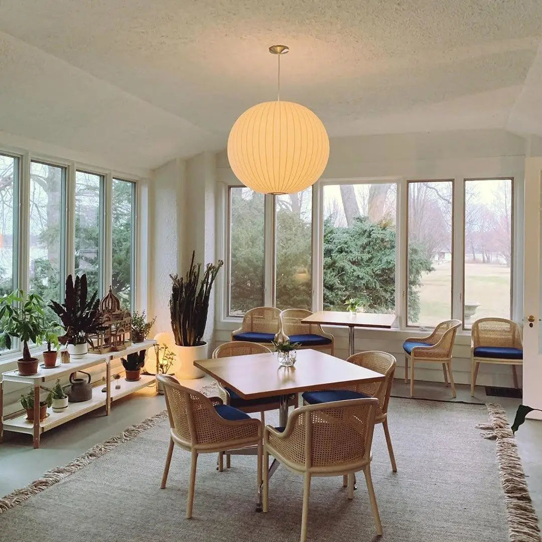 Lampe Japonaise Suspendue Ronde en Soie