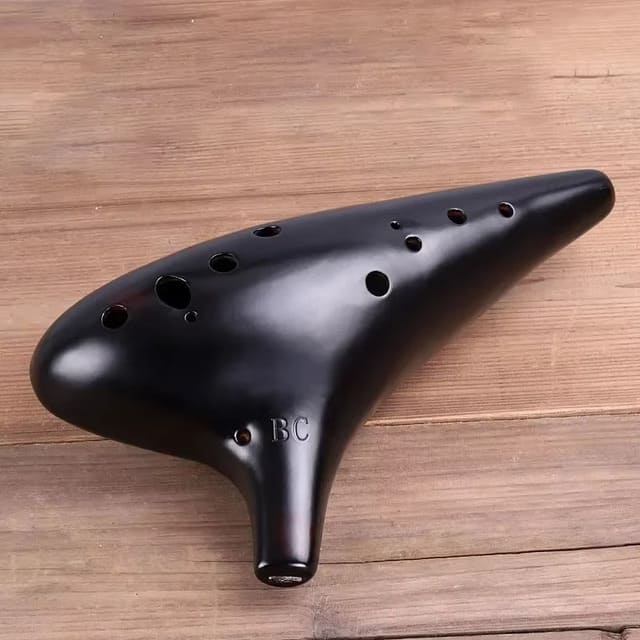 Ocarina Grave en Céramique – Instrument à Vent, 12 Trous, Tonalité Do