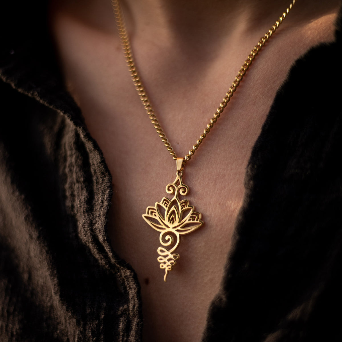 Pendentif Lotus Unalome