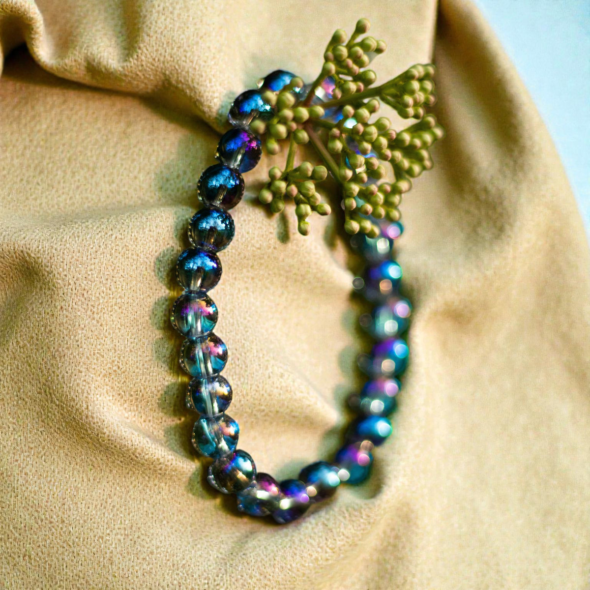 Bracelet Énergie Céleste en Aqua Aura