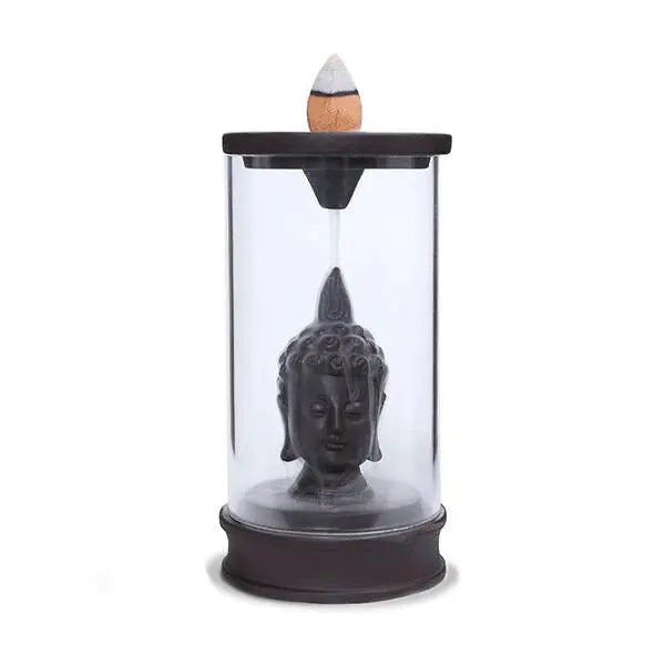 Porte-Encens Bouddhiste Cascade avec Cloche Protectrice