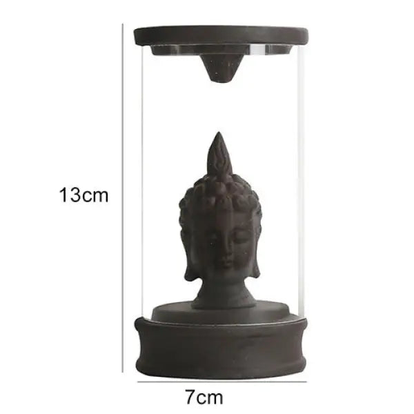 Porte-Encens Bouddhiste Cascade avec Cloche Protectrice