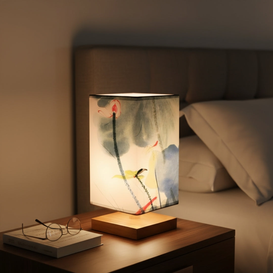 Lampe de Chevet Japonaise Scandinave – Éclairage Doux & Ambiance Zen pour Chambre et Salon