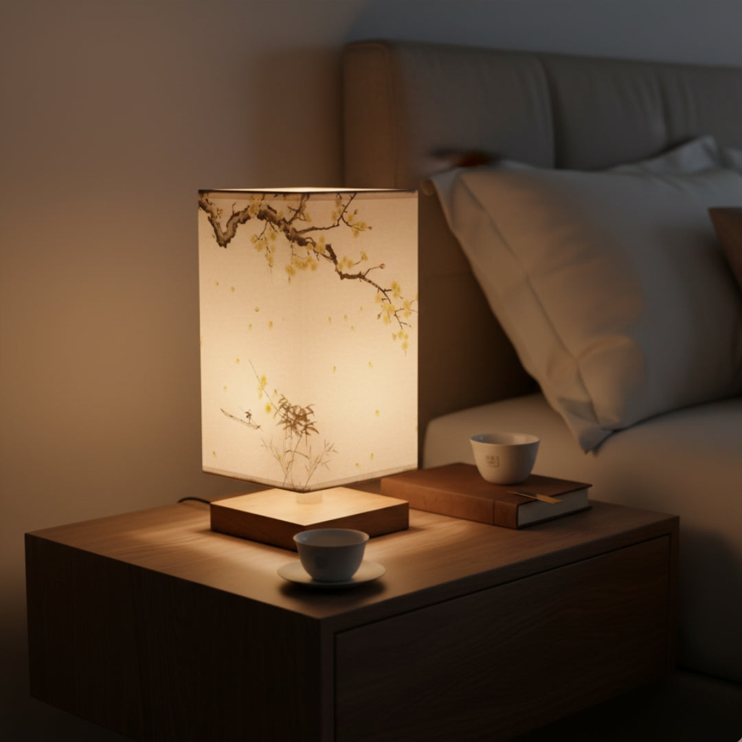Lampe de Chevet Japonaise Scandinave – Éclairage Doux & Ambiance Zen pour Chambre et Salon