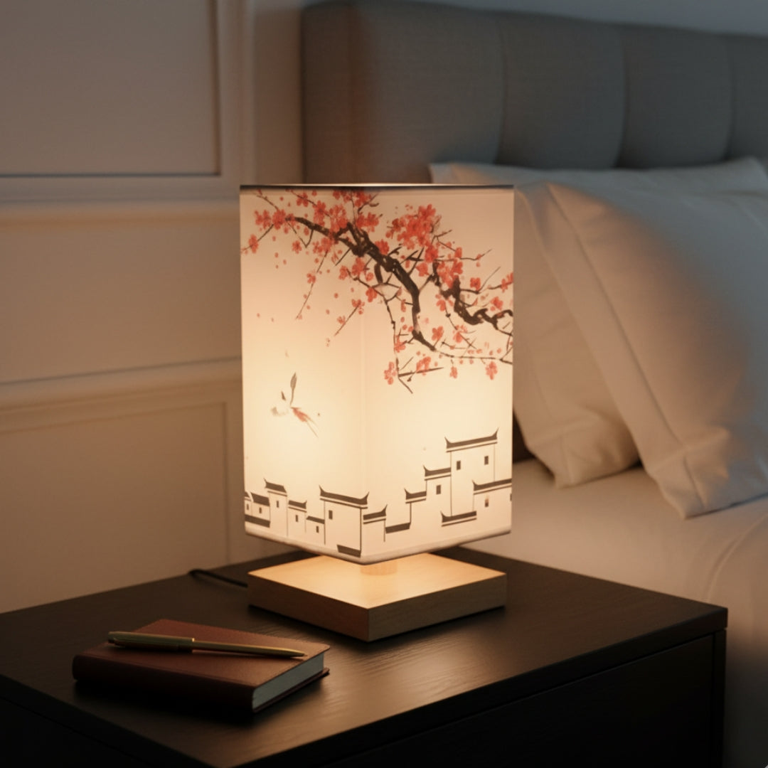 Lampe de Chevet Japonaise Scandinave – Éclairage Doux & Ambiance Zen pour Chambre et Salon